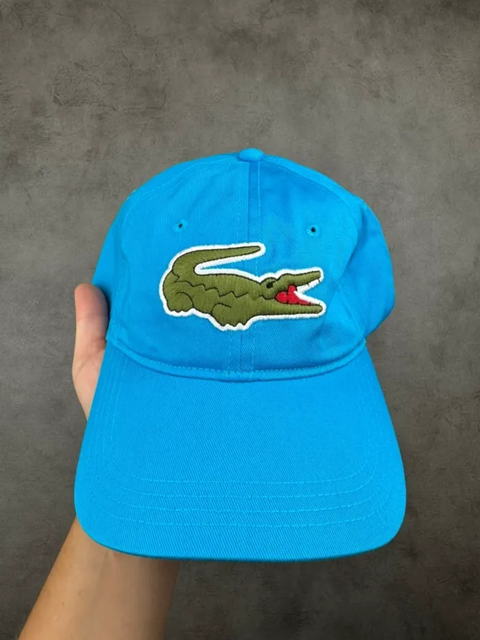 Casquette Lacoste Bleu Logo brodé Neuve - photo numéro 2
