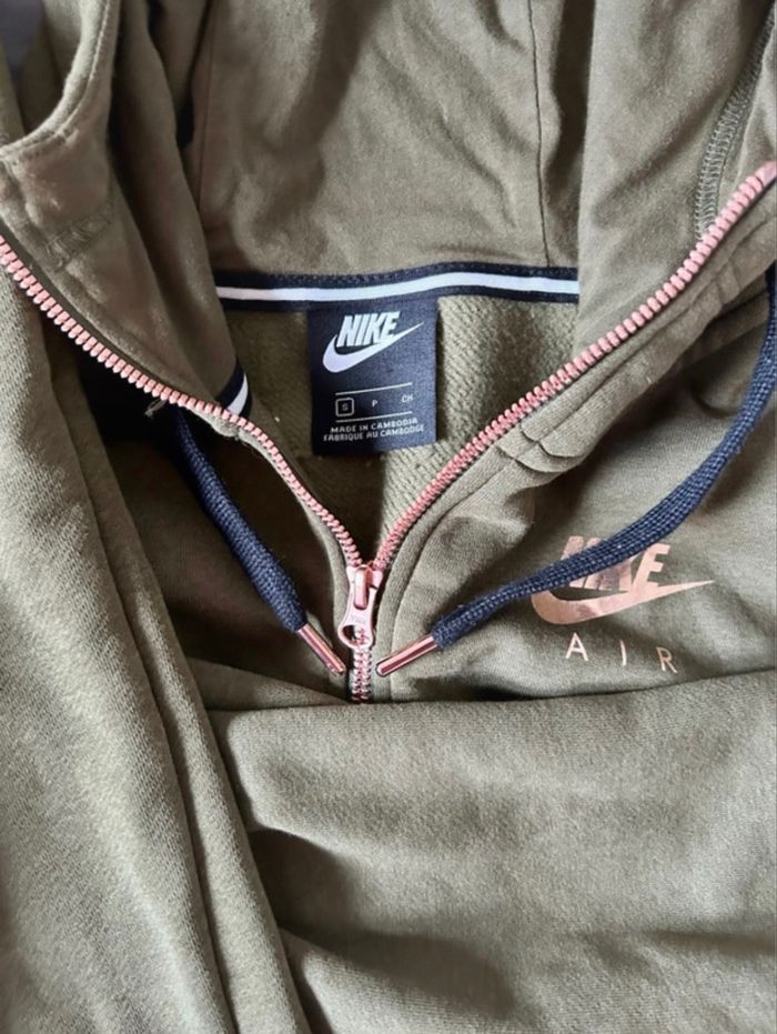 Ensemble Nike Air kaki - Sweet à capuche + jogging - photo numéro 4