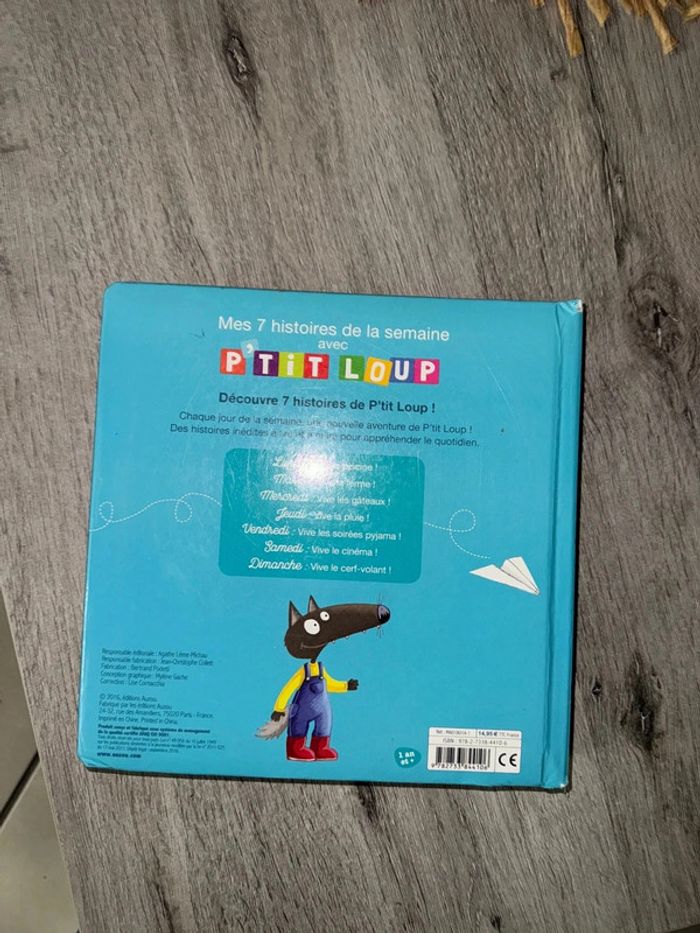 Livre Mes 7 histoires de la semaine avec p'tit loup auzou éveil - photo numéro 2