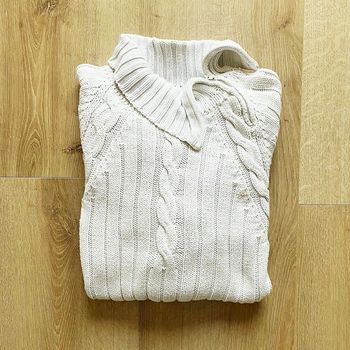 3 Suisses Pull macramé Blanc Femme Coton Qualité Exclusive Long Cut Cosy Girl (Taille M)