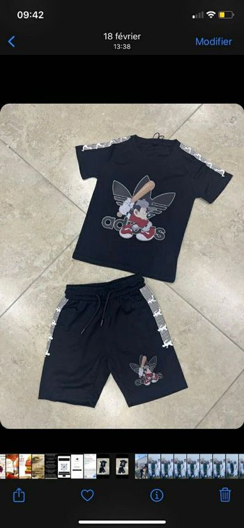 Ensemble short t-shirt neuf 14 ans