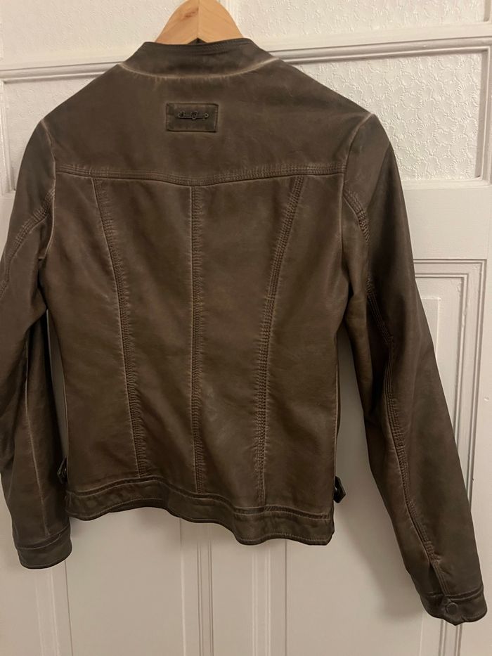 Veste cuir bonobo taille S couleur camel - photo numéro 6