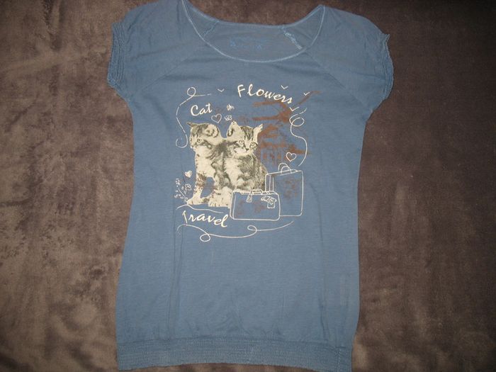 TEE SHIRT MC BLEU FILLE "CAPRICE DE FILLE BY LA HALLE" - 14 ANS - n°07