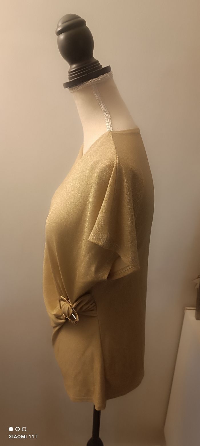 T-shirt femme taille 40/42 doré - photo numéro 4