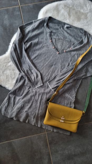 Pull camaïeu long dos siglé sympa XL 42