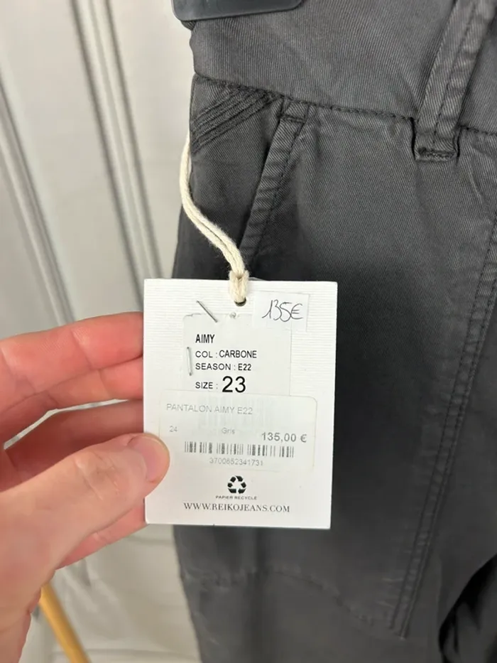 Pantalon cargo Gris Reiko W23 Neuf - photo numéro 4