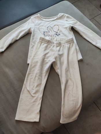 Pyjama 2 pièces blanc orchestra 4 ans