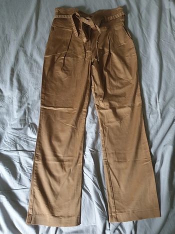 Pantalon femme toile marque too White couleur camel taille M