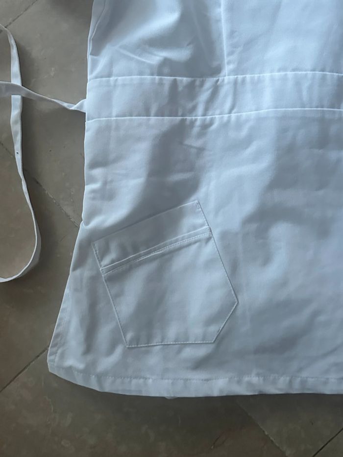Manelli Blouse Esthéticienne Cache-Cœur Blanche - photo numéro 2