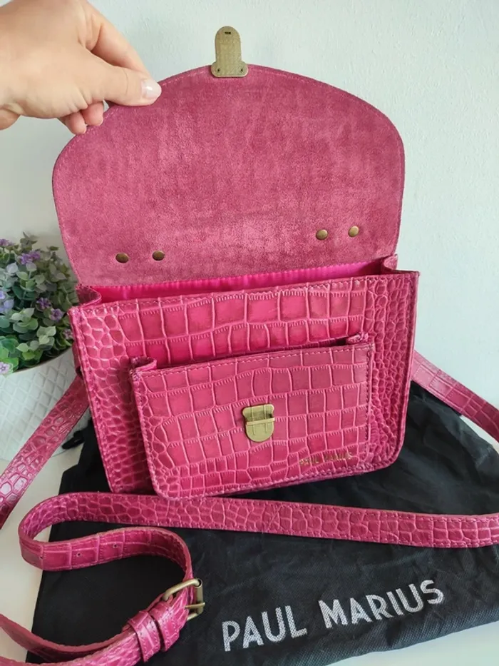Sac Mademoiselle George 🩷 Alligator Cocktail Tourmaline - Paul Marius - photo numéro 2