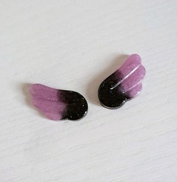 Set lot 2 magnets Fait Main sakura wings resine