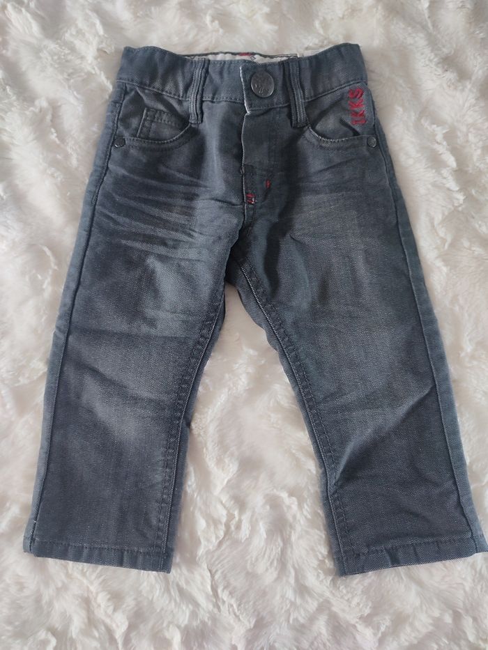 Jeans bleu gris ikks taille 12 mois