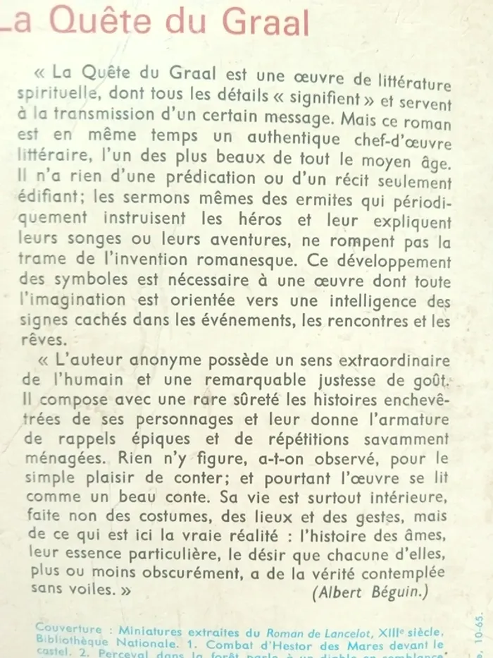 La Quête du Graal - Edition collector de 1965 - photo numéro 7