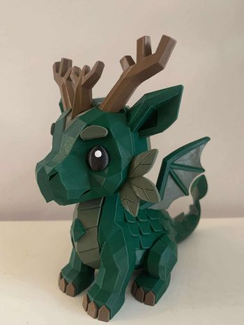 Dragon des bois – Figurine fantasy – déco dragon