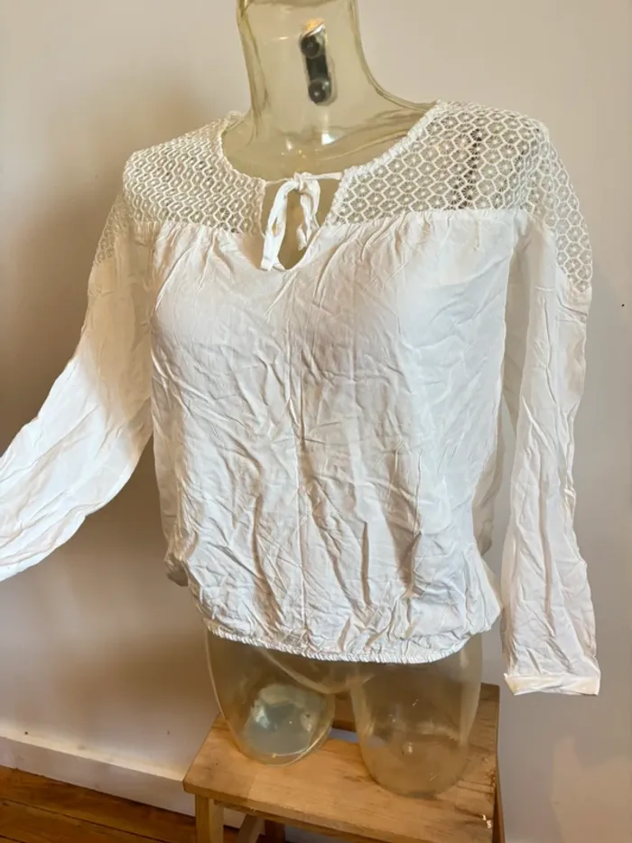 Blouse blanche camaïeu - photo numéro 6