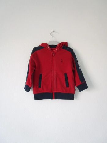 Veste sweat rouge Okaïdi 2 ans TBE