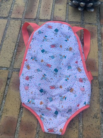Corolle porte poupée poupon rose orangé et à motifs