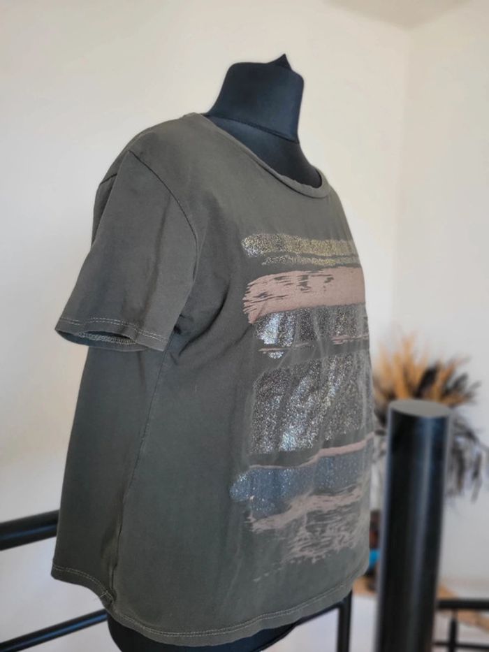 Tee-shirt femme XL kaki - photo numéro 4