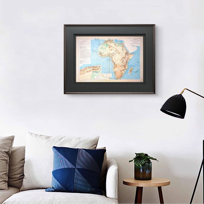 Imprimée en 1879, carte de l'Afrique. Vintage Authentique. - photo numéro 5