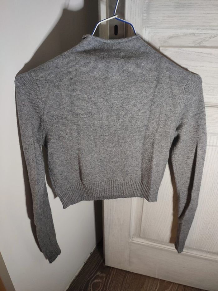 pull gris court - photo numéro 2