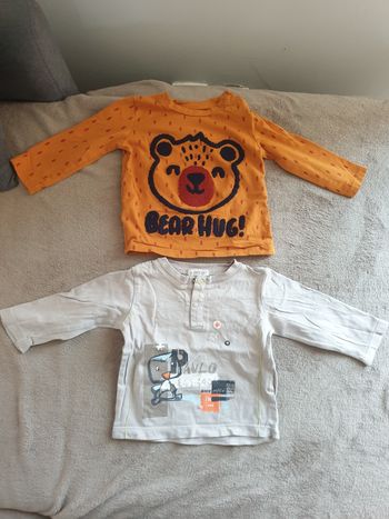 Lot tee shirts manches longues 9 mois
