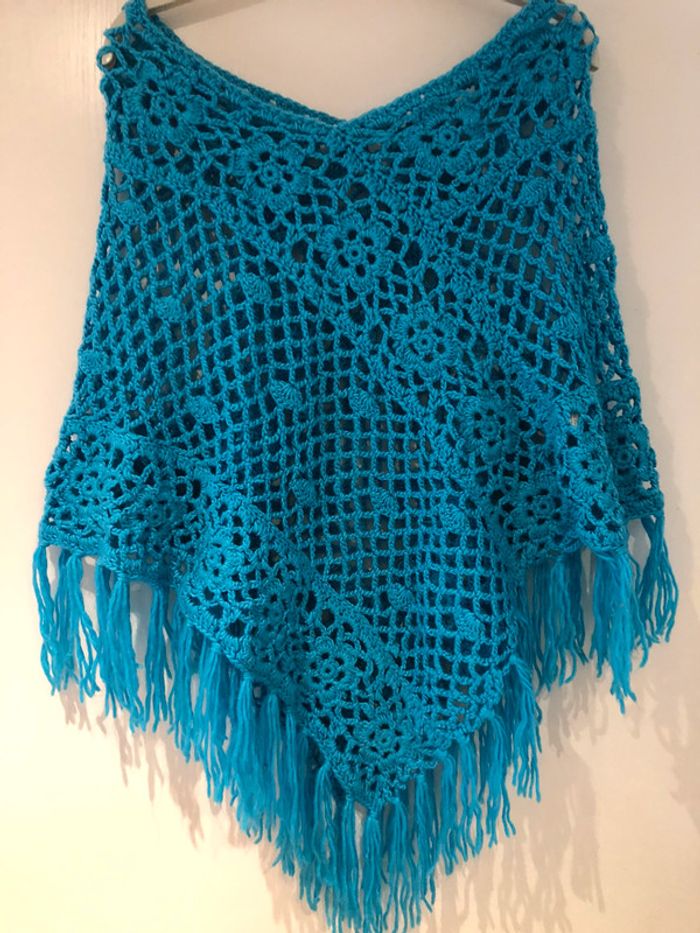 Poncho bleu 34/36