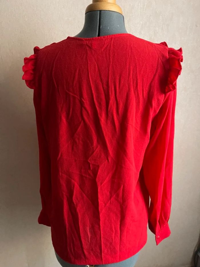 Blouse fluide volants col V T38 - photo numéro 7