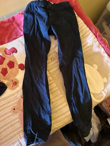 Pantalon blanc et marine 110/116