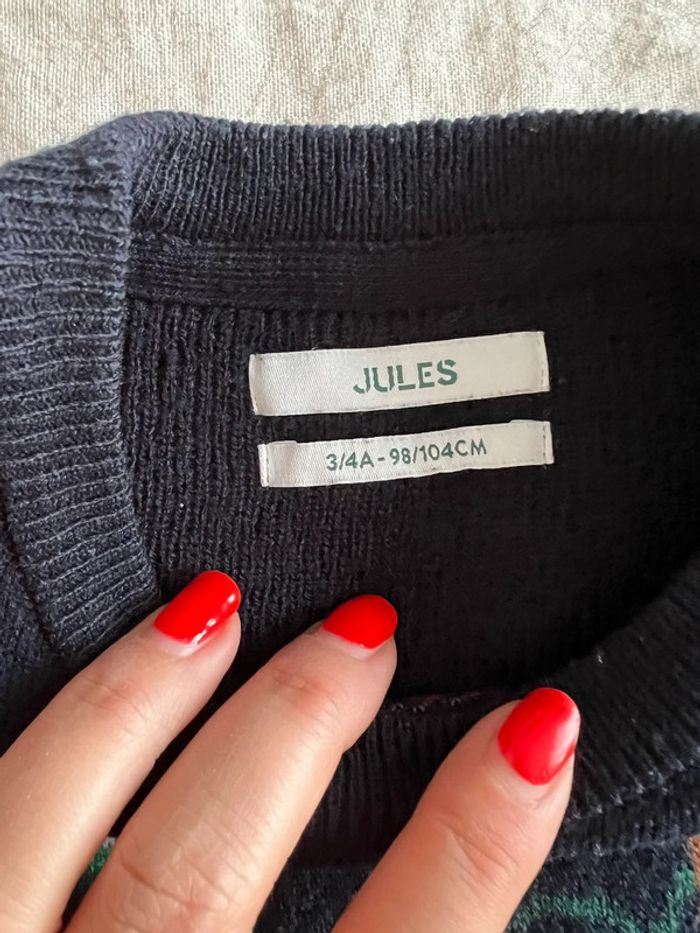 Pull Noël avec Renne au nez rouge - T4 ans - photo numéro 2