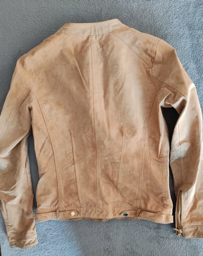 Veste biker en cuir velours Salsa Femme Leather  – Taille S (36) - photo numéro 2