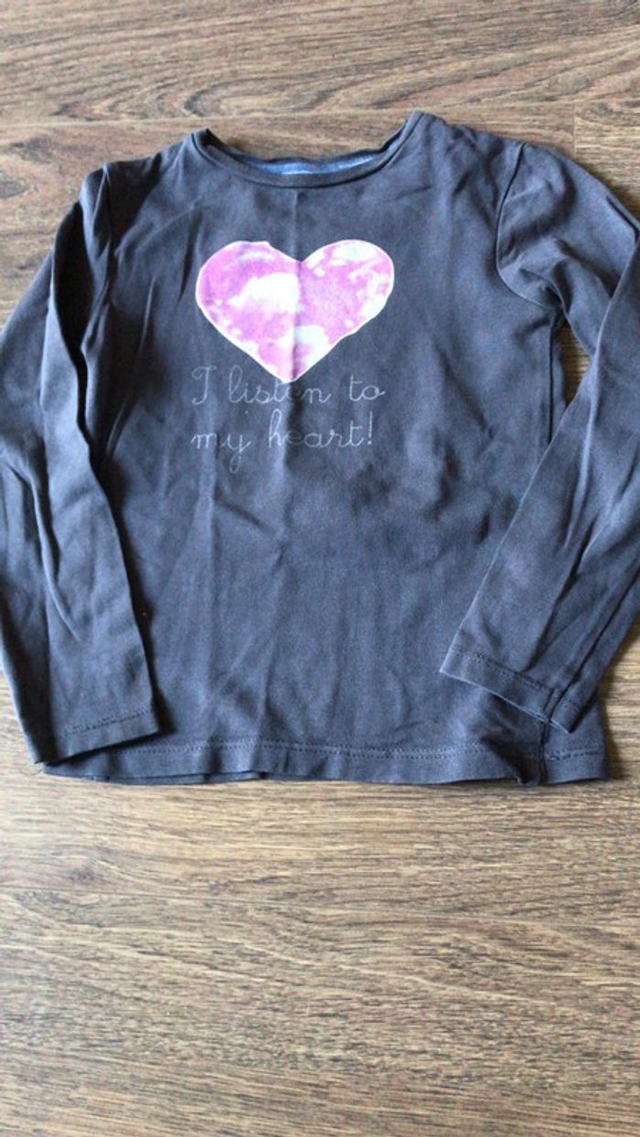 Tee-shirt gris Okaïdi 4 ans
