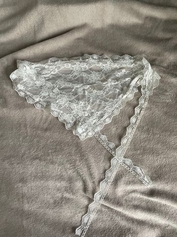 Foulard en dentelle blanc style bohème chic tendance neuf