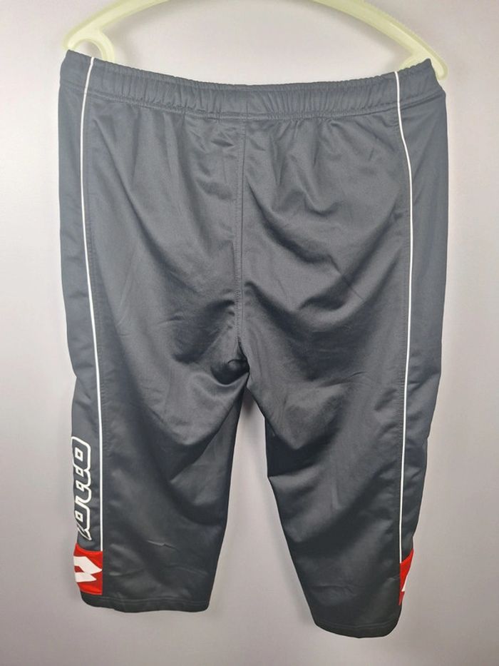 jogging / pantacourt lotto homme noir et rouge taille M brodé (493) - photo numéro 4