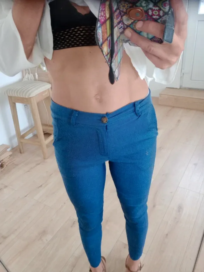 Pantalon femme S stretch bleu  c87 - photo numéro 3