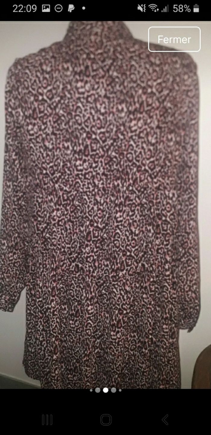 Super robe automne hiver à volants leopard Ikks taille 40 - photo numéro 5