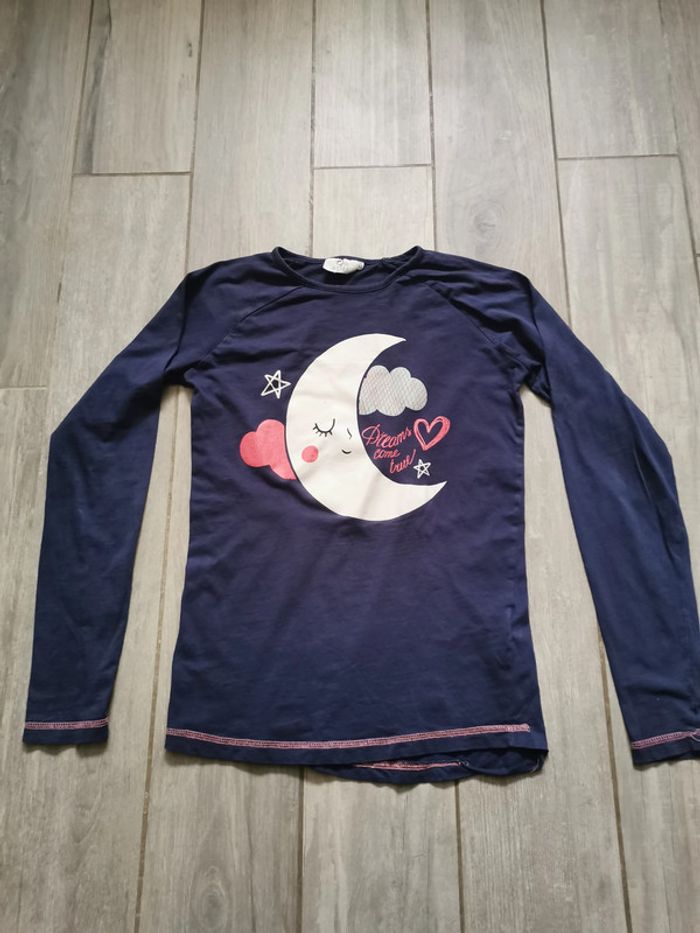 T-shirt bleu marine 9th avenue manches longues