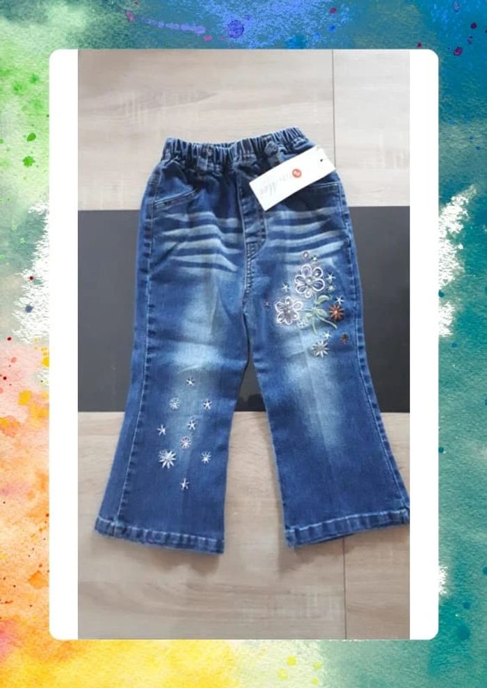 Lot 5 pantalons + 1 short en jeans 2 ans - photo numéro 2