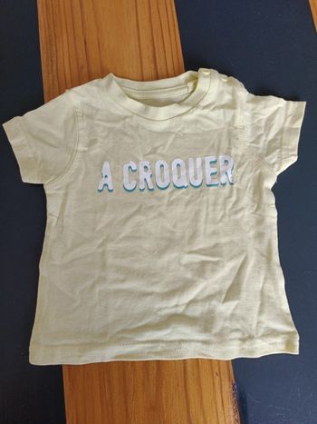 T-shirt été garçon jaune A croquer