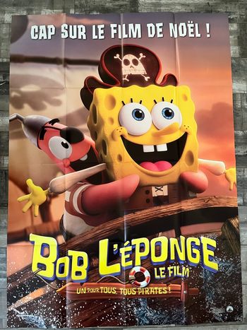 Affiche Cinema Grand format dessins, animés, film d’animation, Bob, l’éponge le film 2025
