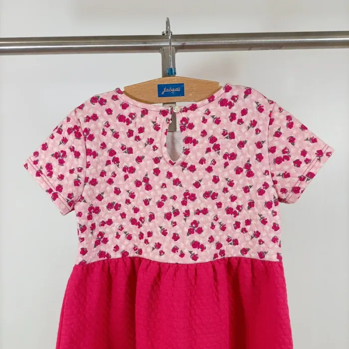 Robe fille imprimé fleuri rose fuchsia CMT Atelier – taille 8 ans estimé A1095 - photo numéro 8