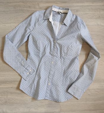 Chemise bleu rayée pois H&M Taille 34-36