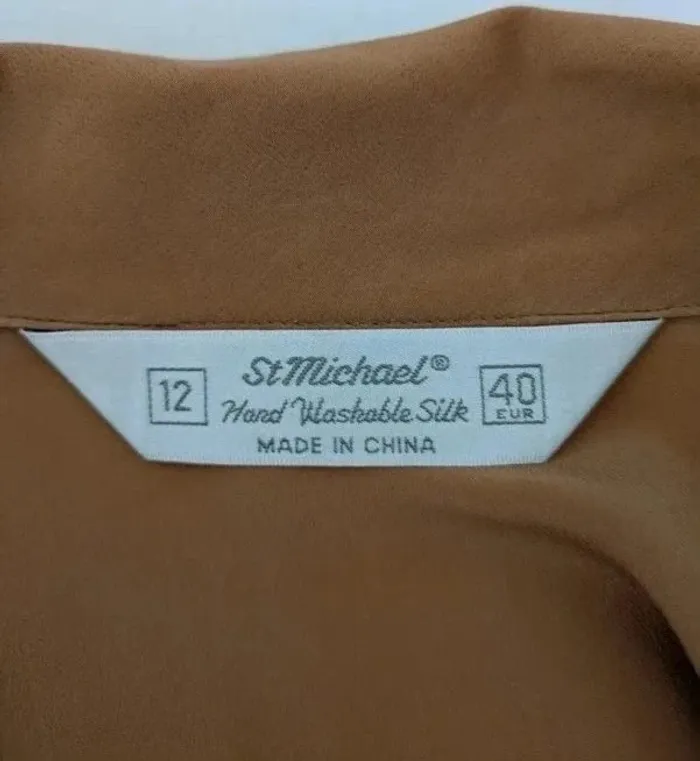 Chemisier d'été 100% soie - St Michael - taille 40/42 - photo numéro 3