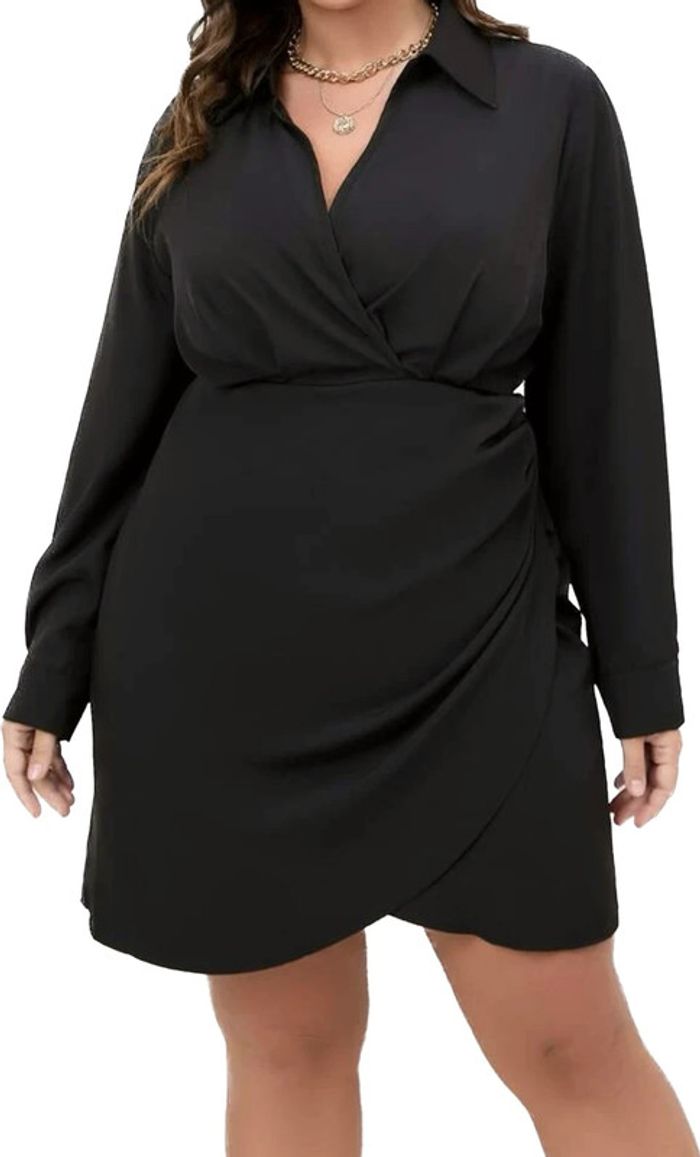 Robe chemise noir Shein - photo numéro 2
