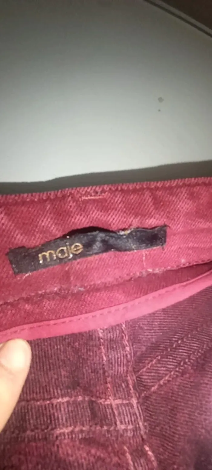 Pantalon bordeaux Maje 36 - photo numéro 3