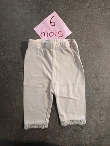 Legging beige 6/9 mois