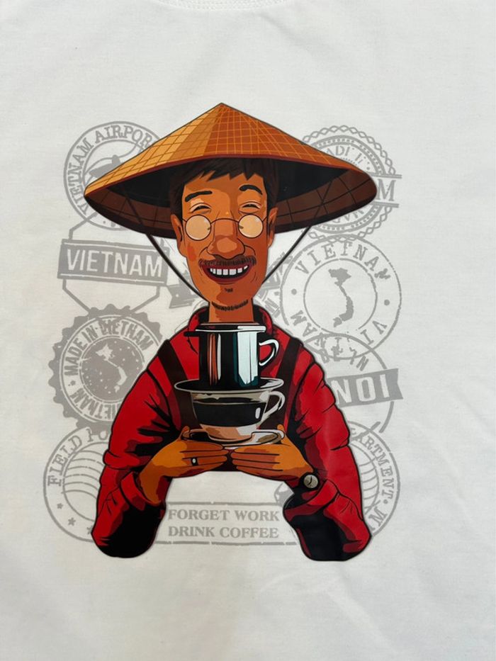 T-shirt blanc avec flocage vietnamien mr viet - 4xl xxxl - photo numéro 2