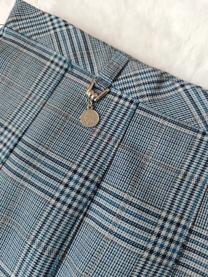Jupe plissée carreaux prince-de-galles – Taille 38 (M) - photo numéro 2
