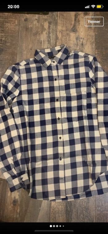 Chemise carreaux manches longues