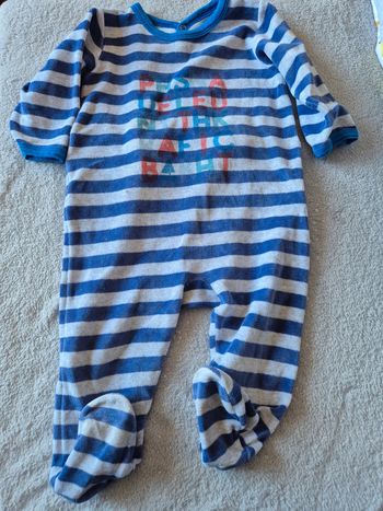 Pyjama 6 mois 67 cm  velours