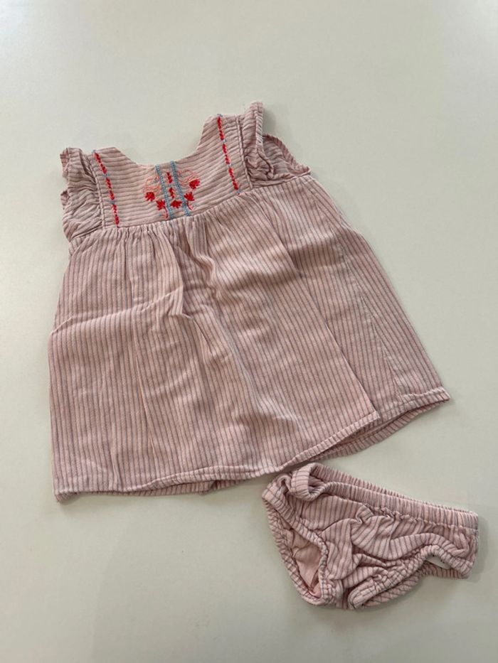 Ensemble robe et bloomer Carrément Beau 3 mois